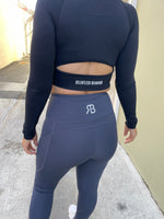 Load image into Gallery viewer, Cutout back long-sleeve crop
